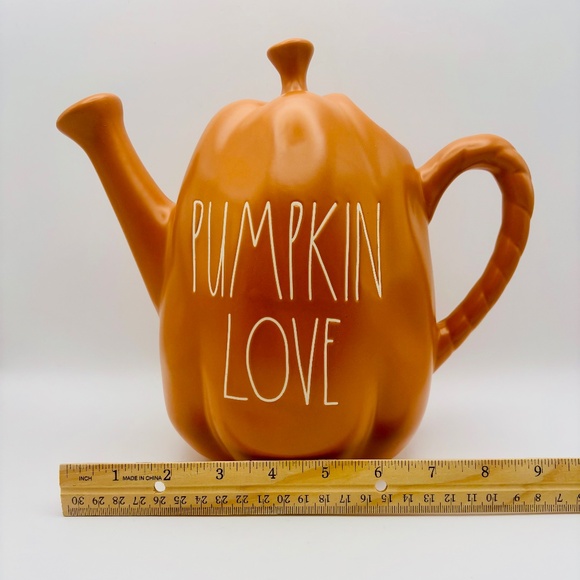 Rae Dunn "Pumpkin Love" Ceramic Watering Can 8.5" - Picture 10 of 13